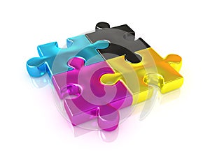 CMYK. Puzzle.