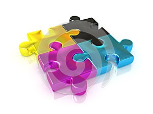 CMYK. Puzzle.