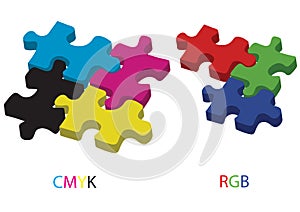 Cmyk and rgb - vector