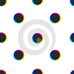 CMYK seamless pattern with circles