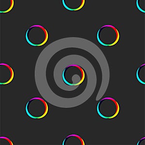 CMYK seamless pattern with circles