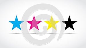 Cmyk star icons