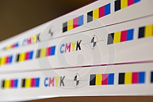 Cmyk test printout mark