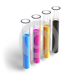 CMYK test tubes