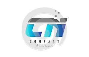 CN C N alphabet letter logo combination in blue and grey color. Creative icon design for company and business