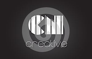 CN C N Letter Logo Design With White and Black Lines.