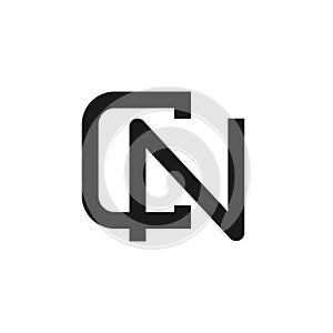 CN Letter bold style logo template.