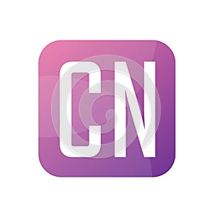 CN Letter Logo Design With Simple style