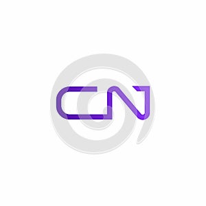 CN Logo Initial Simple and Clean Modern Design