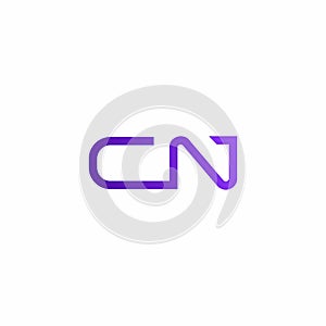 CN Logo Initial Simple and Clean Modern Design photo