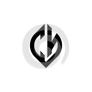 CN Logo Monogram Geometric Shape Style