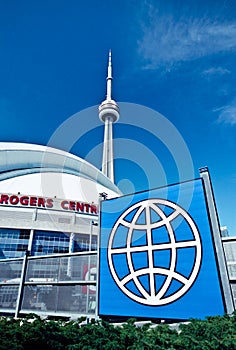 CN Tower and Rogers Center of Toronto