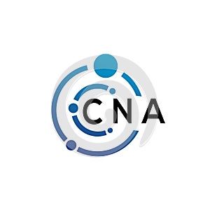 CNA letter logo design on white background. CNA creative initials letter logo concept. CNA letter design