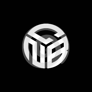CNB letter logo design on black background. CNB creative initials letter logo concept. CNB letter design