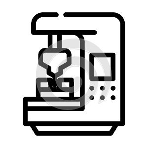 Cnc computer numerical control line icon vector illustration