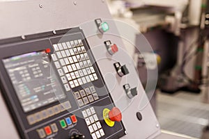 CNC control panel of modern machining center
