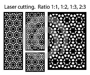 Shade screen, privacy fence template. Laser cut vector panel, screen, fence, divider. Cnc decorative pattern, jali photo