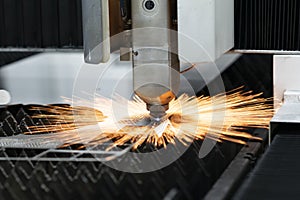 CNC gas cutting metal sheet and laser cutting