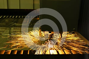 CNC gas cutting metal sheet and laser cutting