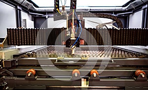 CNC Laser cutting of metal, modern industrial technology