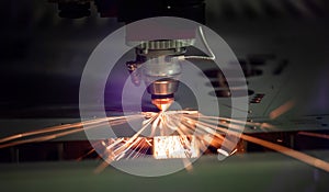 CNC Laser cutting of metal, modern industrial technology