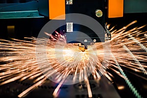 CNC Laser cutting of metal, modern industrial technology