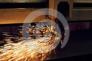 CNC Laser cutting of metal, modern industrial technology