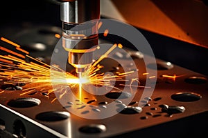 CNC Laser cutting of metal, modern industrial technology