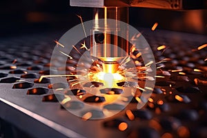 CNC Laser cutting of metal, modern industrial technology