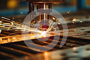 CNC Laser cutting of metal, modern industrial technology