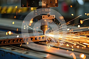 CNC Laser cutting of metal, modern industrial technology