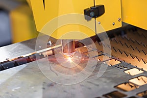 CNC laser cutting metal sheet