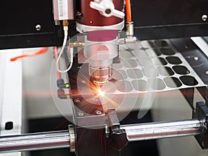 CNC laser cutting metal sheet