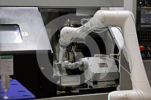 CNC lathe machine and collaborative robot