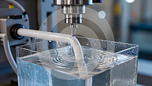 CNC Extrusion of Curved Plastic Pipe in Water â Precision Polymer Processing â AI content