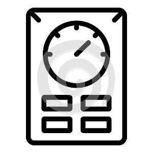 Cnc machine gauge icon outline vector. Machinery steel