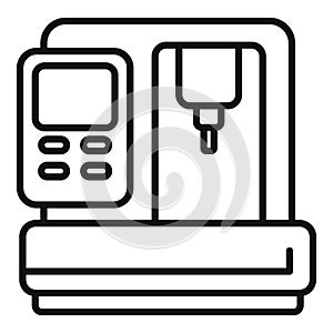 Cnc machine icon outline vector. Mill controller
