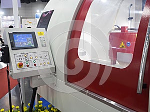 CNC Machine opertion control panel closup