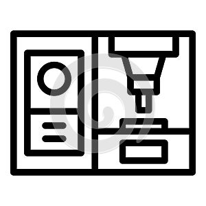 Cnc machine plant icon outline vector. Work tool