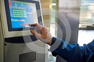 Cnc machine touch controls.