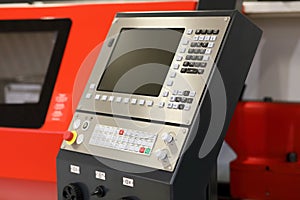 CNC machining center and a control panel