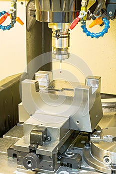 CNC machining center inspection dimension on machine