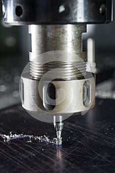 CNC metal machining by mill
