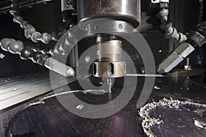 CNC metal machining by mill