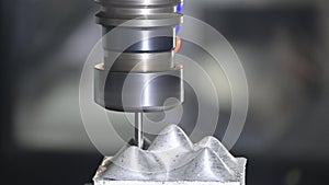 The CNC milling machine finish cut press die part by solid ball end mill tool
