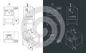 CNC PCB drilling and routing machine blueprints