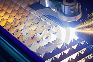 Cnc plasma cutting machine cuts metal