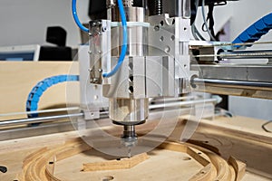 cnc router working - details Milling machine for wood cutting