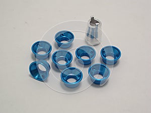 CNC Turning machine parts,Blue Anodize Aluminum