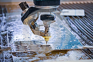 CNC water jet cutting machine photo